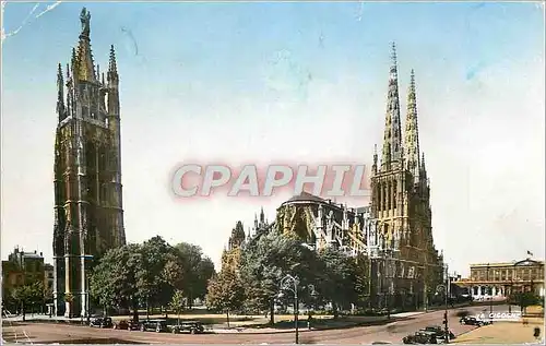 Moderne Karte Bordeaux Gironde La Cathedrale et la Tour Pey Berland