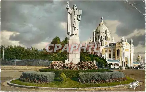 Moderne Karte Lisieux Calvados Statue de Sainte Therese