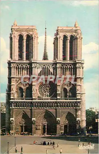 Cartes postales moderne Paris Facade de Notre Dame
