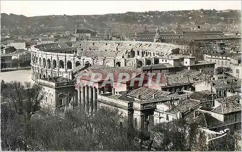 Moderne Karte Nimes Vue sur les Arenes Romaines