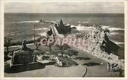 Moderne Karte Biarritz Basses Pyrenees Le Rocher de la Vierge