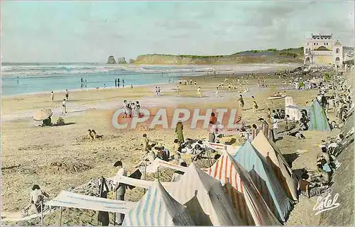 Cartes postales moderne Hendaye Plage La Plage le Casino et les Deux Jumeaux