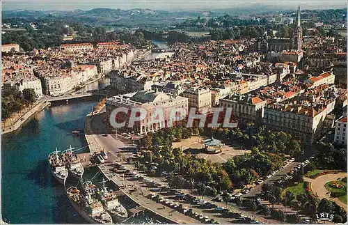 Moderne Karte Bayonne Vue generale et l Hotel de Ville