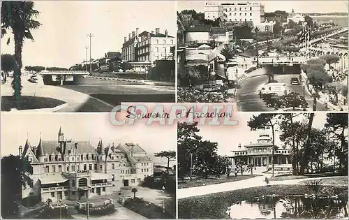 Cartes postales moderne Arcachon Place Thiers Promenade du bord de mer Casino de la plage