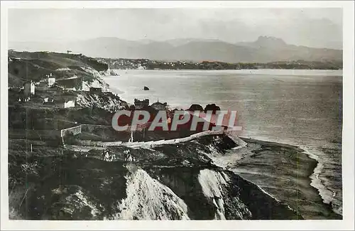 Moderne Karte Biarritz Vue generale de la Cote Basque et des Pyrenees