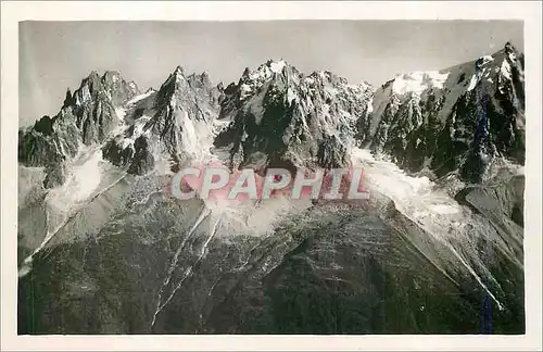 Cartes postales moderne Massif du Mont Blanc Les Aiguilles de Chamonix