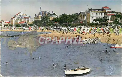 Moderne Karte Arcachon Gironde La Plage et le Casino