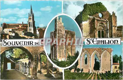 Moderne Karte Saint Emilion Le Clocher Chapelle des Cordeliers