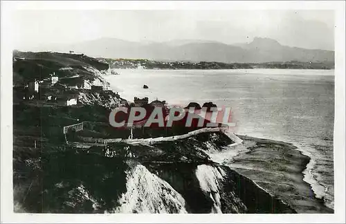 Moderne Karte Biarritz Vue generale de la Cote Basque et des Pyrenees