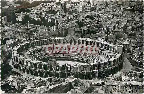 Moderne Karte Arles B du R Vue aerienne Ensemble des Arenes