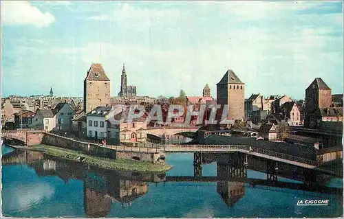 Moderne Karte Strasbourg Bas Rhin Les Ponts Couverts