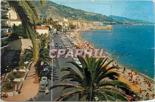 Cartes postales moderne Menton AM La Promenade et la Plage