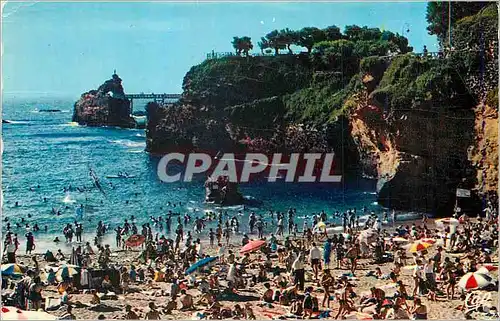 Cartes postales moderne Biarritz Port Vieux et Rocher de la Vierge