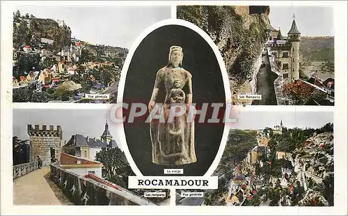 Cartes postales moderne Rocamadour Vue generale Les remparts