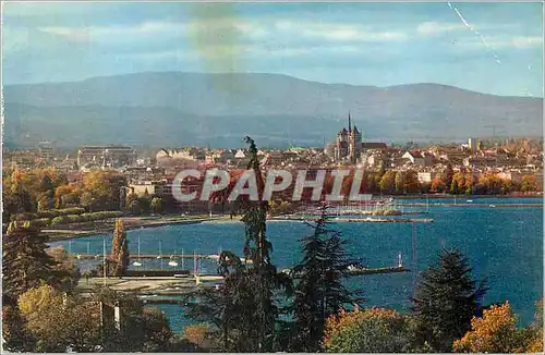 Cartes postales moderne Geneve La ville vue du Cologny