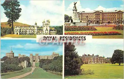 Cartes postales moderne Royal Residences Balmoral Castle Buckingham Palace Windsor Castle Sandringham House