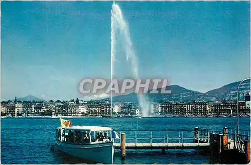 Cartes postales moderne Geneve Le Jet d eau et le Mont Blanc