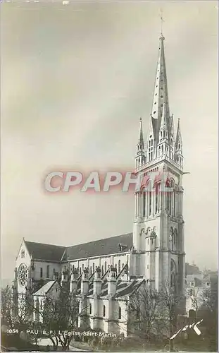 Moderne Karte Pau L Eglise Saint Martin