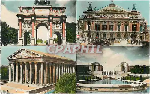 Moderne Karte Paris L Arc de Triomphe du Carrousel Le Theatre de l Opera