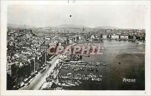 Cartes postales moderne Marseille Le Vieux Port vu du Pont Transbordeur