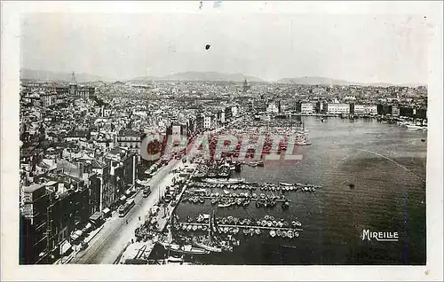 Moderne Karte Marseille Le Vieux Port vu du Pont Transbordeur