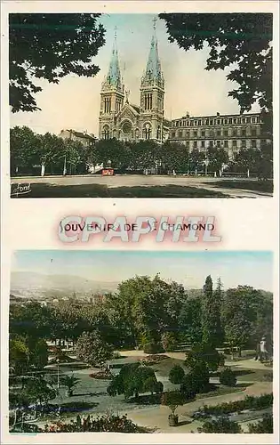 Cartes postales moderne Saint Chamond Loire Place de la Liberte et le jardin public