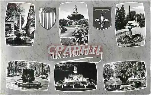 Moderne Karte Aix en Provence Bouches du Rhone Souvenir