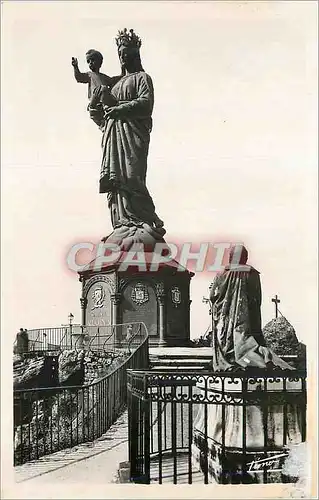 Moderne Karte Le Puy Statue colossale de Notre Dame de France
