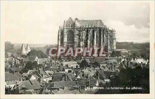 Moderne Karte Beauvais La Cathedrale Vue generale