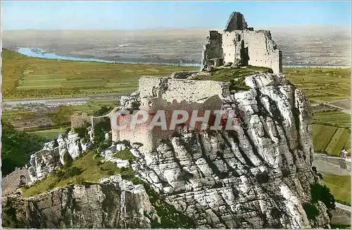 Moderne Karte Les Ruines du Chateau de Crussou dominant la Vallee du Rhone a Saint Perav