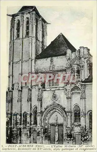 Moderne Karte Pont Audemer Eure L Eglise St Ouen