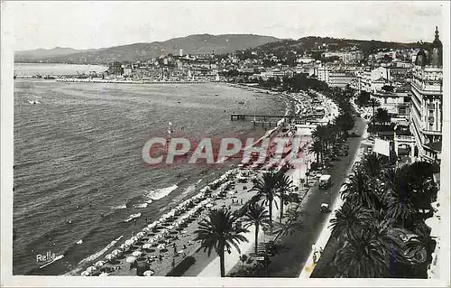 Moderne Karte Cannes La Croisette et le Mt Chevalier