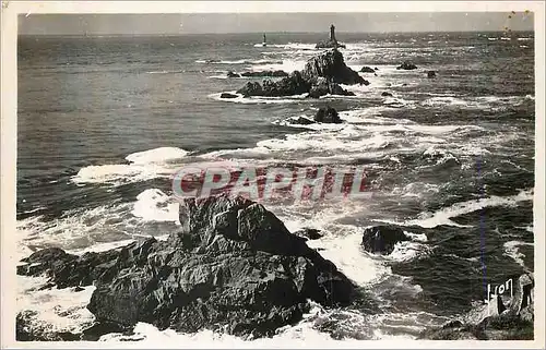 Moderne Karte Pointe du Raz Finistere Rochers prolongeant l eperon du Raz