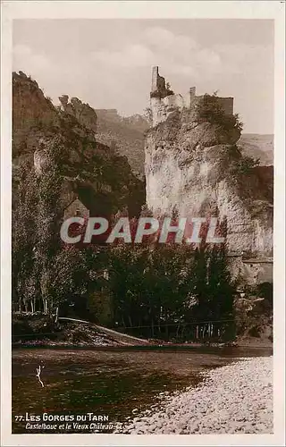 Moderne Karte Les Gorges du Tarn Castelhaus et le Vieux Chateau