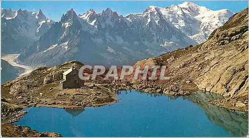 Moderne Karte Chamonix Mont Blanc Le Lac et la Refuge du Lac Blanc