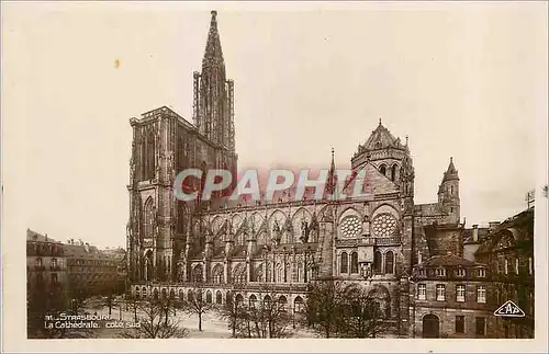 Moderne Karte Strasbourg La Cathedrale Cote Sud