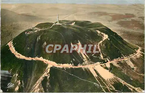 Cartes postales moderne Le sommet du Puy de Dome et sa route automobile vus d avion