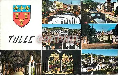 Cartes postales moderne Tulle La Correze Le Barrage Les Quais Vue generale La Prefecture Le Cloitre