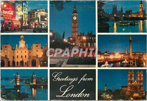 Cartes postales moderne Greetings from London The City of Contrasts