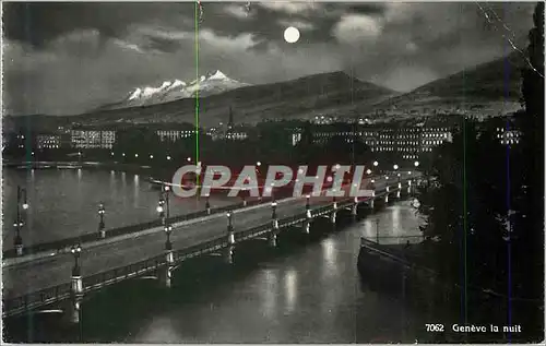Cartes postales moderne Geneve la nuit