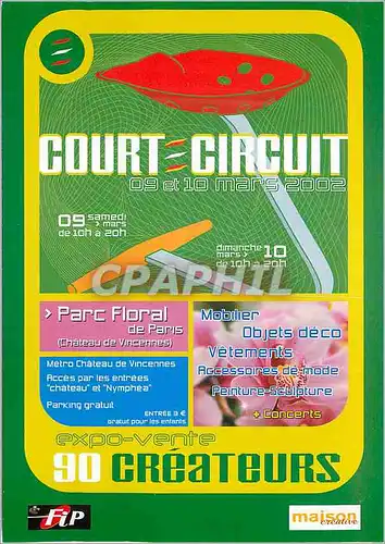 Cartes postales moderne Court Circuit  Maison Creative Radio Fip Parc Floral de Paris