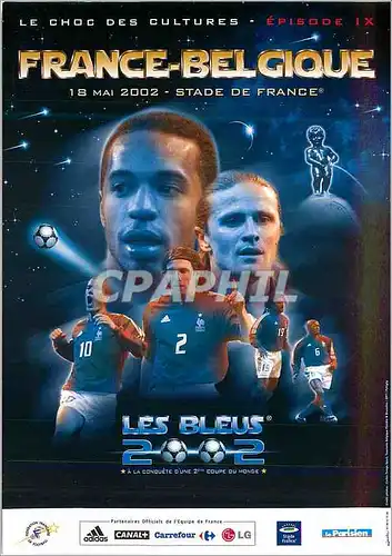 Cartes postales moderne France Belgique Football Coupe du Monde Adidas Carrefour Le Parisien Stade de France Paris St De