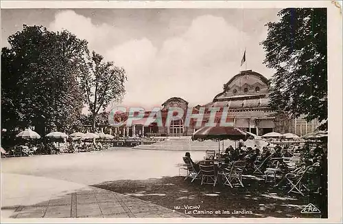 Moderne Karte Vichy Le Casino et les Jardins