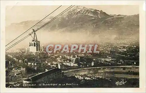 Moderne Karte Grenoble Le Teleferique de la Bastille