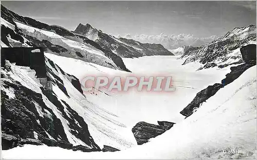 Cartes postales moderne Jungfraujoch Berghaus Jungfraufirn u Aletschgletscher