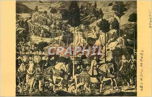 Cartes postales moderne Gozzoli Benozzo Le Cortege des Rois Mages Florence Palais Riopardi Chapelle des Medicis