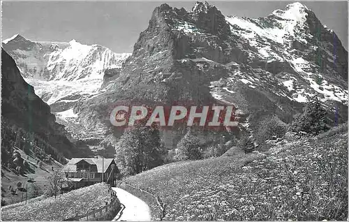 Moderne Karte Grindelwald Flescherwand mit Eiger