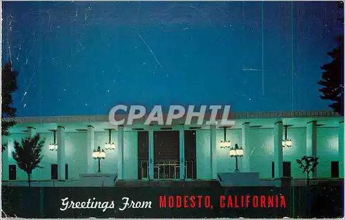 Cartes postales moderne Modesto Stanislau Public Library Built in the city of Modesto and Stanislau County