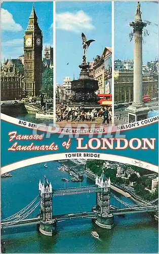 Moderne Karte Famous landmarks of London