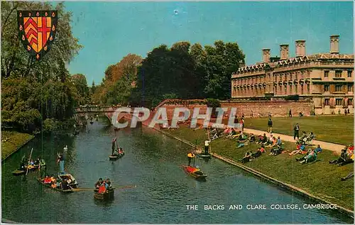 Cartes postales moderne The Backs and Clare College Cambridge